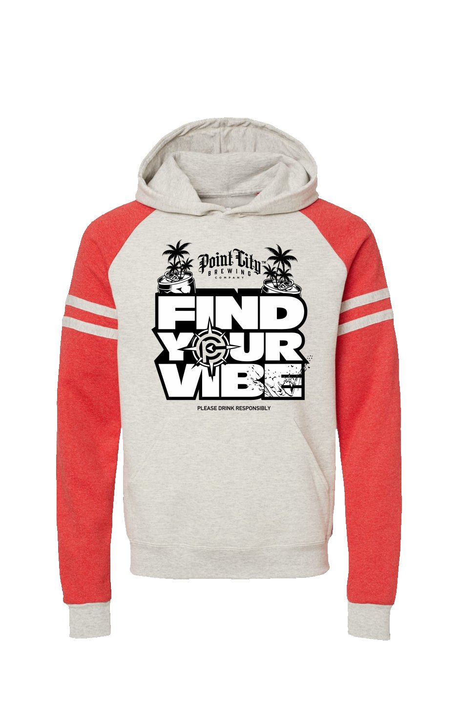 Varsity Colorblocked Raglan Hoodie - Point City Brewing Company