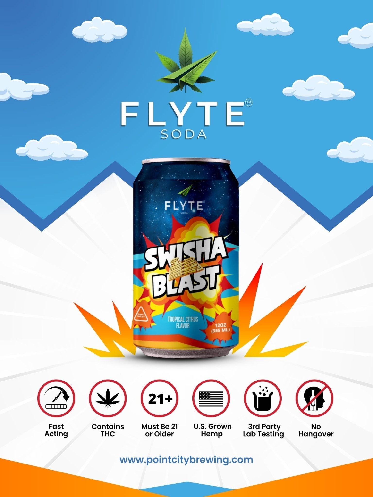 Swisha Blast 20mg 4pk - Point City Brewing Company